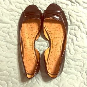 Nine West peep toe flats- 6.5